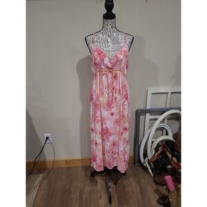 Stitch & Pine Women SZ XL floral baby doll midi slip dress ethereal fairy whimsy